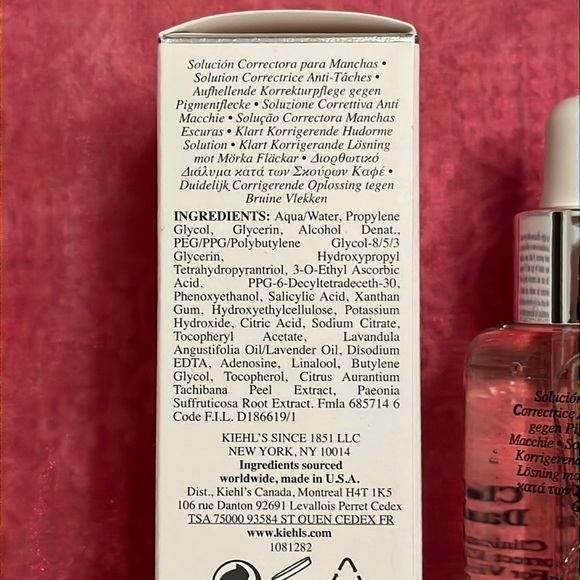 Brand New Kiehl's Clearly Corrective Dark Spot Solution Brightening Face Serum - Picture 4 of 16